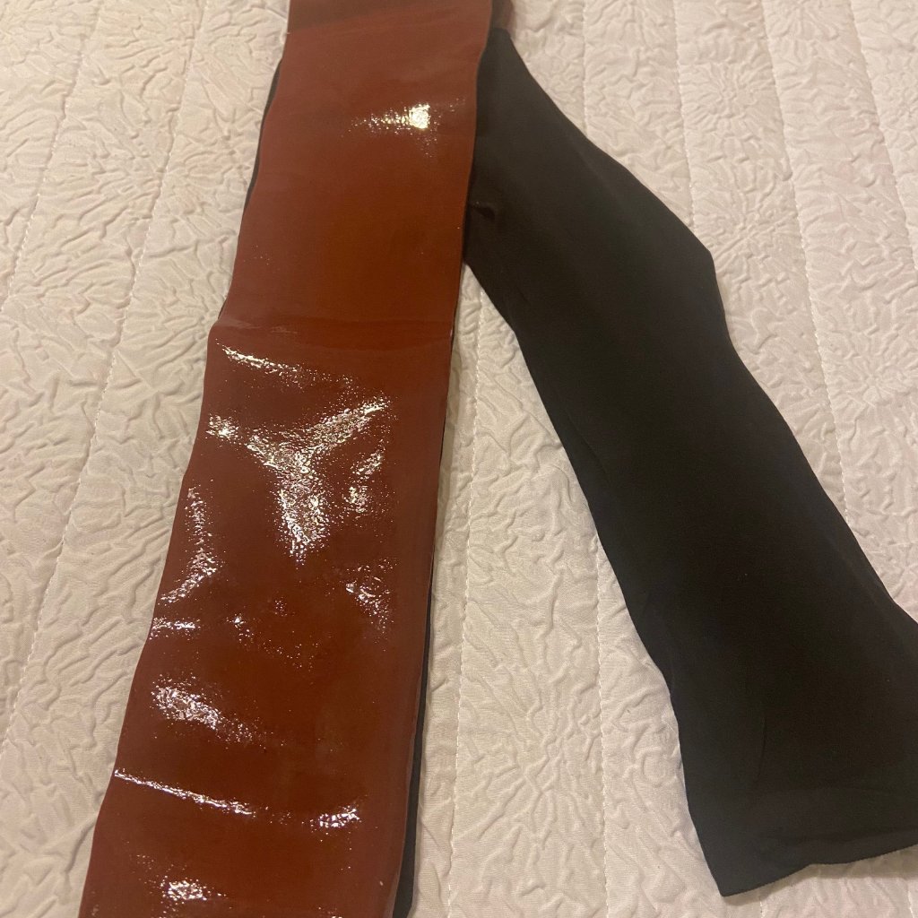 Nwot Wolford Leggings With Faux Leather Front Patches - Size S/P
